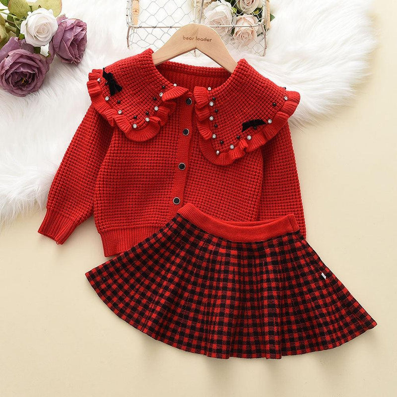 Baby Girl 2 Pcs Knitted Dress - Sweet Lemon Baby 