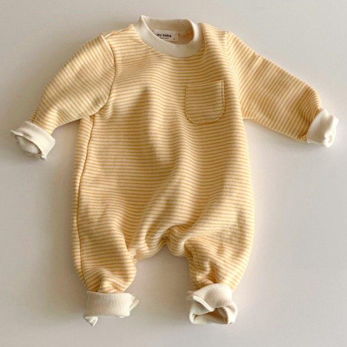 Cotton Striped Romper - Sweet Lemon Baby 